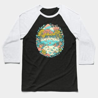 Wave Riding Season Baseball T-Shirt